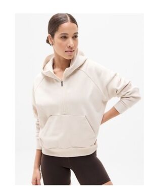Athleta Forever Fleece 1/2 Zip Hoodie